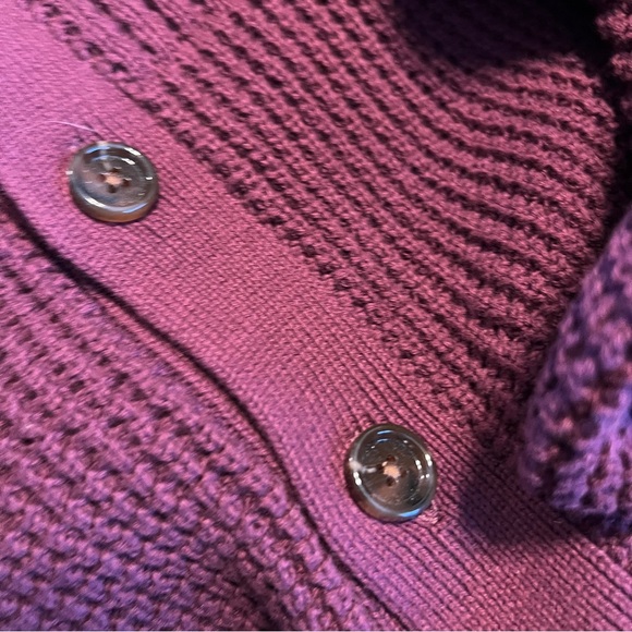 Club Room Chunky Sweater Mens Small S Waffle Knit Cardigan Mock Neck Long Sleeve - Picture 9 of 11